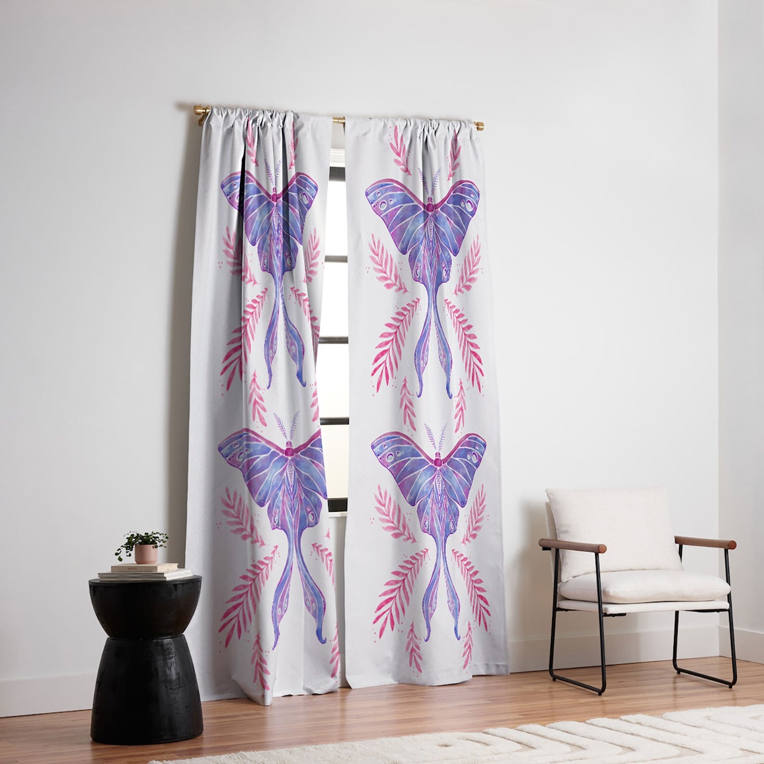 Avenie Luna Moth Blue Violet Blackout Non Repeat