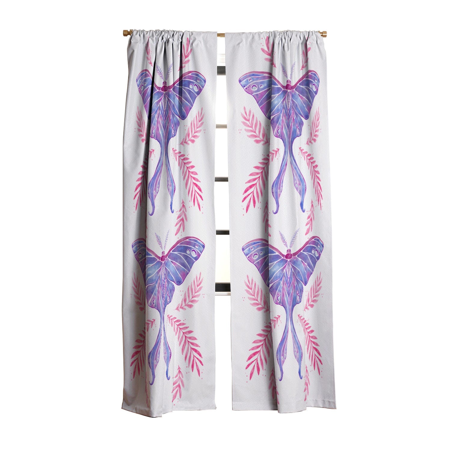 Avenie Luna Moth Blue Violet Blackout Non Repeat