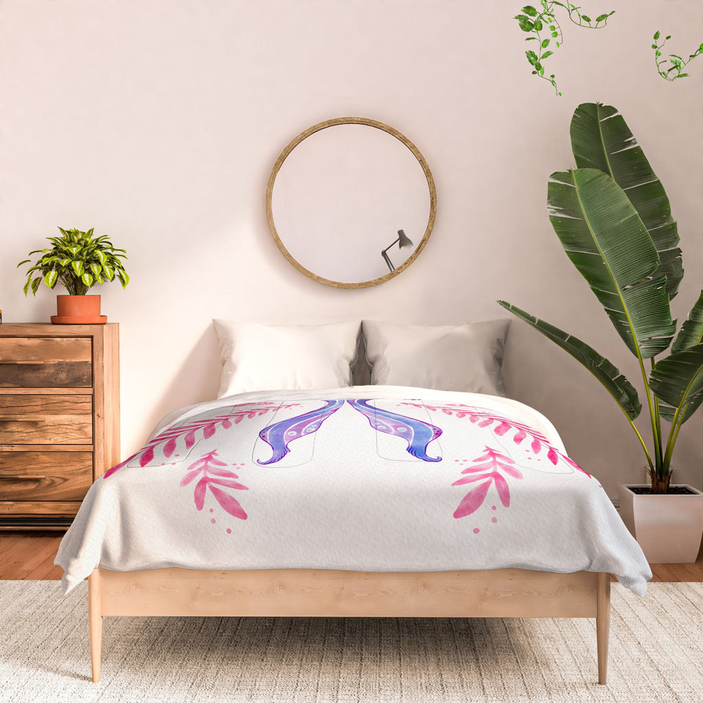Avenie Luna Moth Blue Violet Comforter