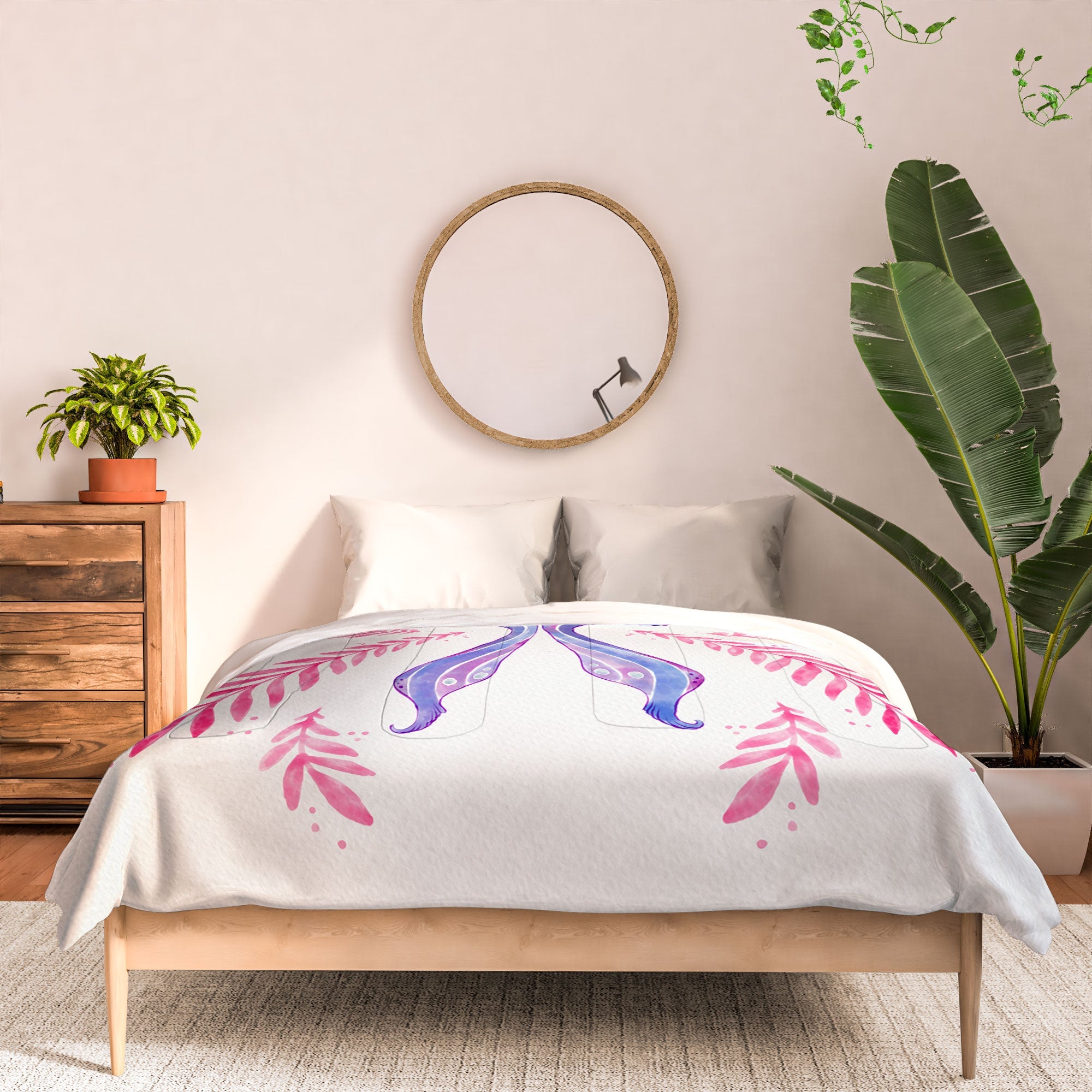 Avenie Luna Moth Blue Violet Comforter