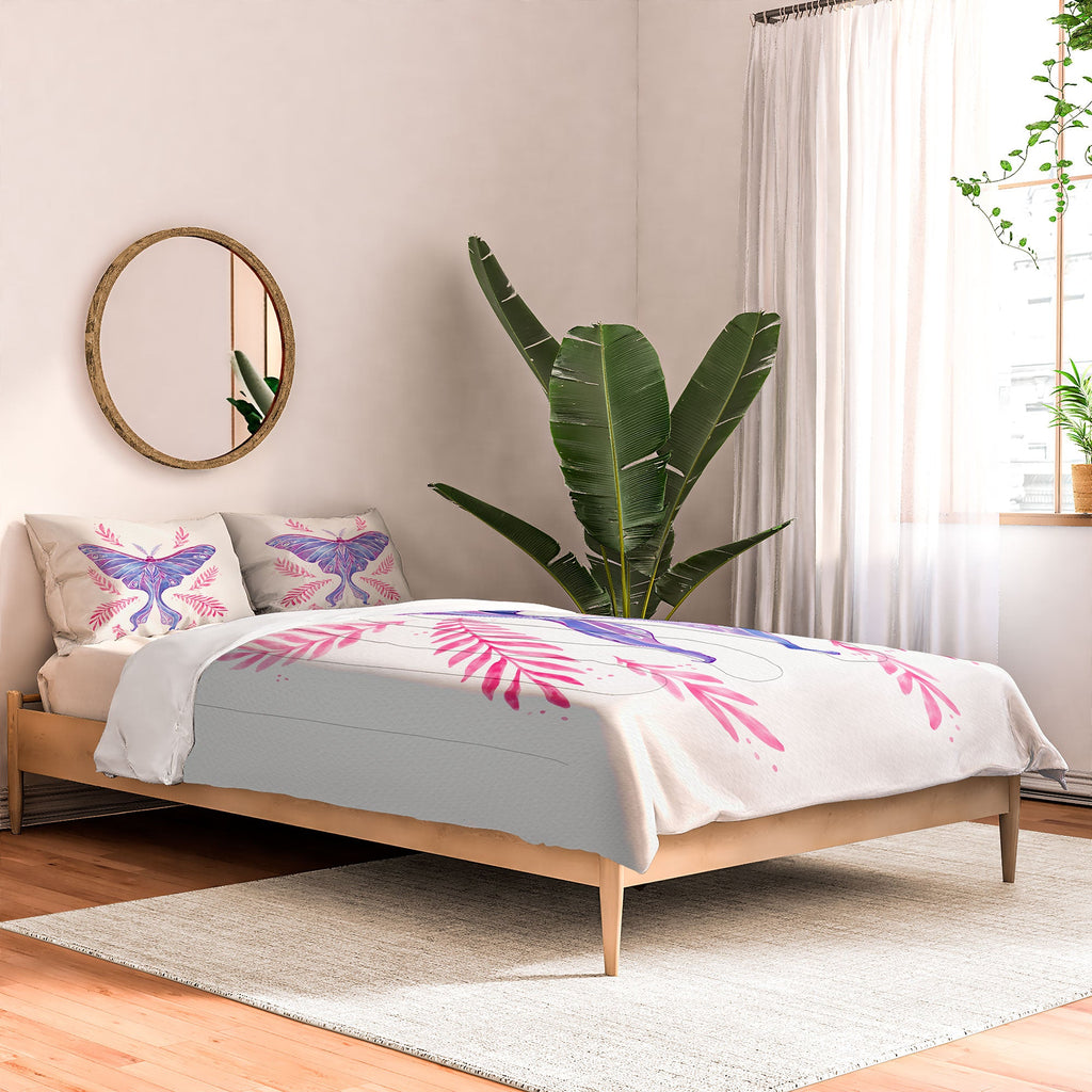 Avenie Luna Moth Blue Violet Comforter