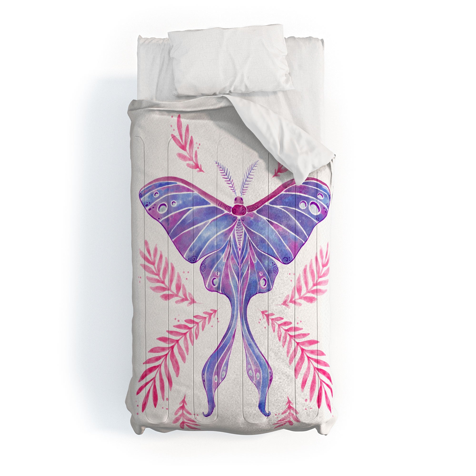 Avenie Luna Moth Blue Violet Comforter