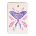Avenie Luna Moth Blue Violet Cutting Board Rectangle