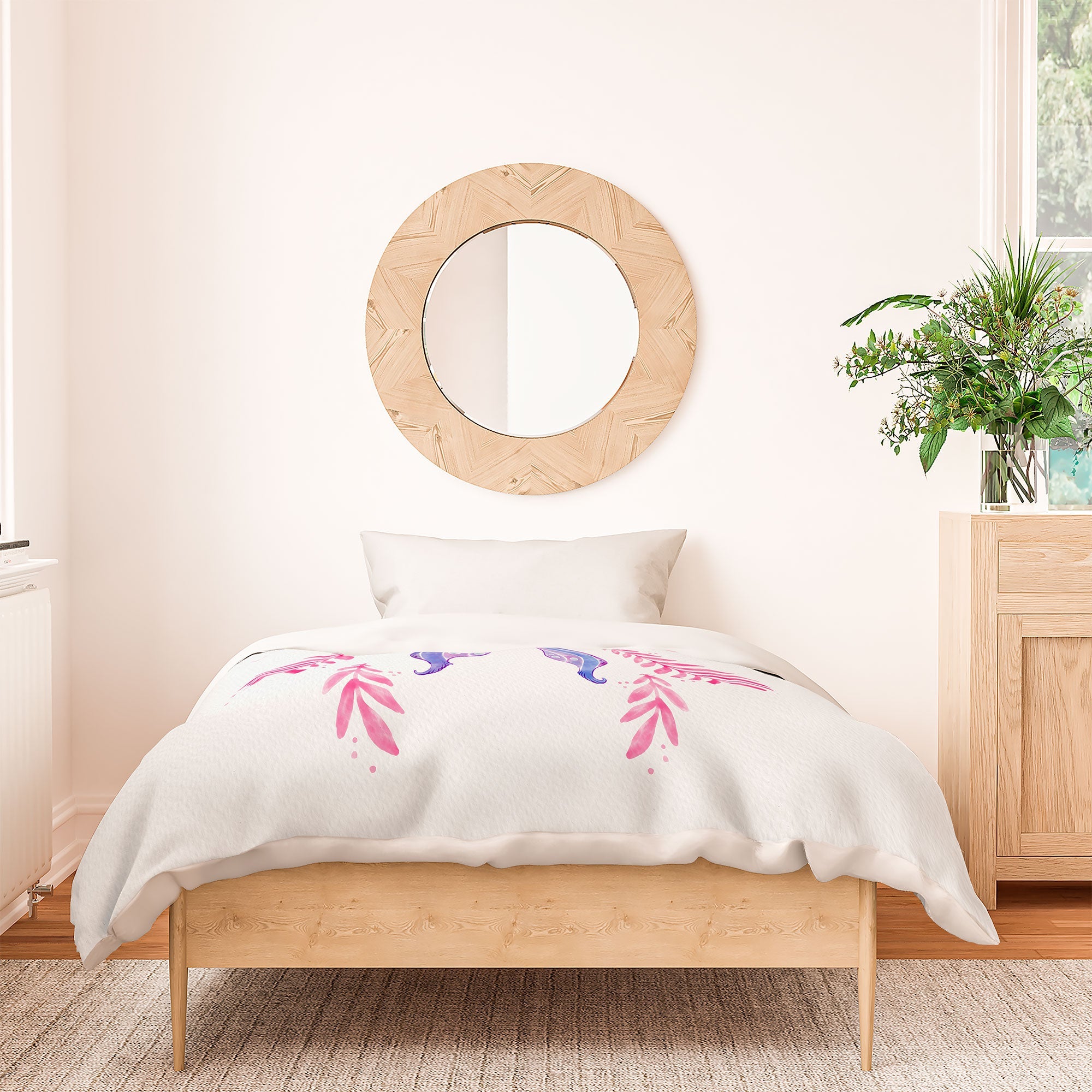 Avenie Luna Moth Blue Violet Duvet Cover