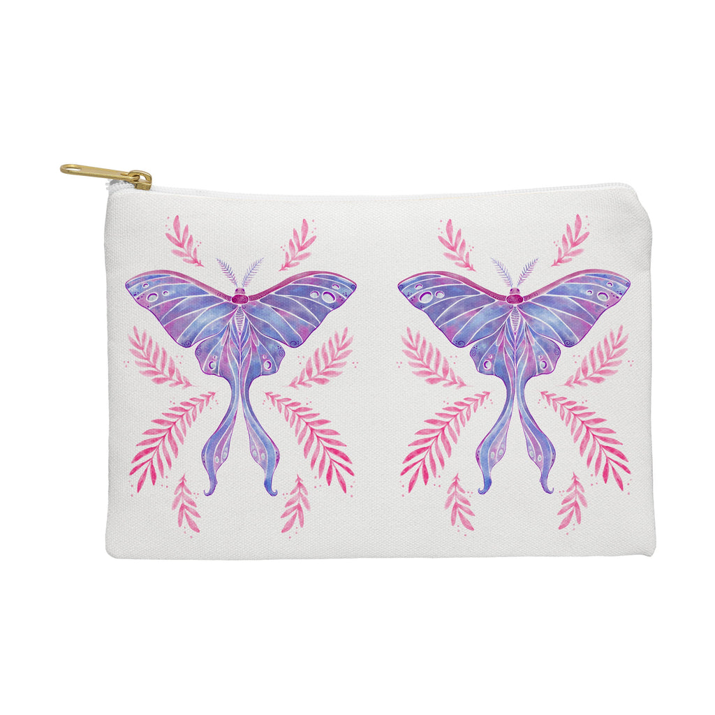 Avenie Luna Moth Blue Violet Pouch