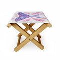 Avenie Luna Moth Blue Violet Folding Stool