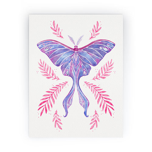 Avenie Luna Moth Blue Violet Mini Art Print