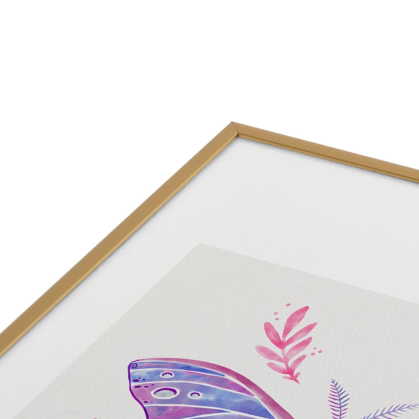Avenie Luna Moth Blue Violet Metal Framed Art Print