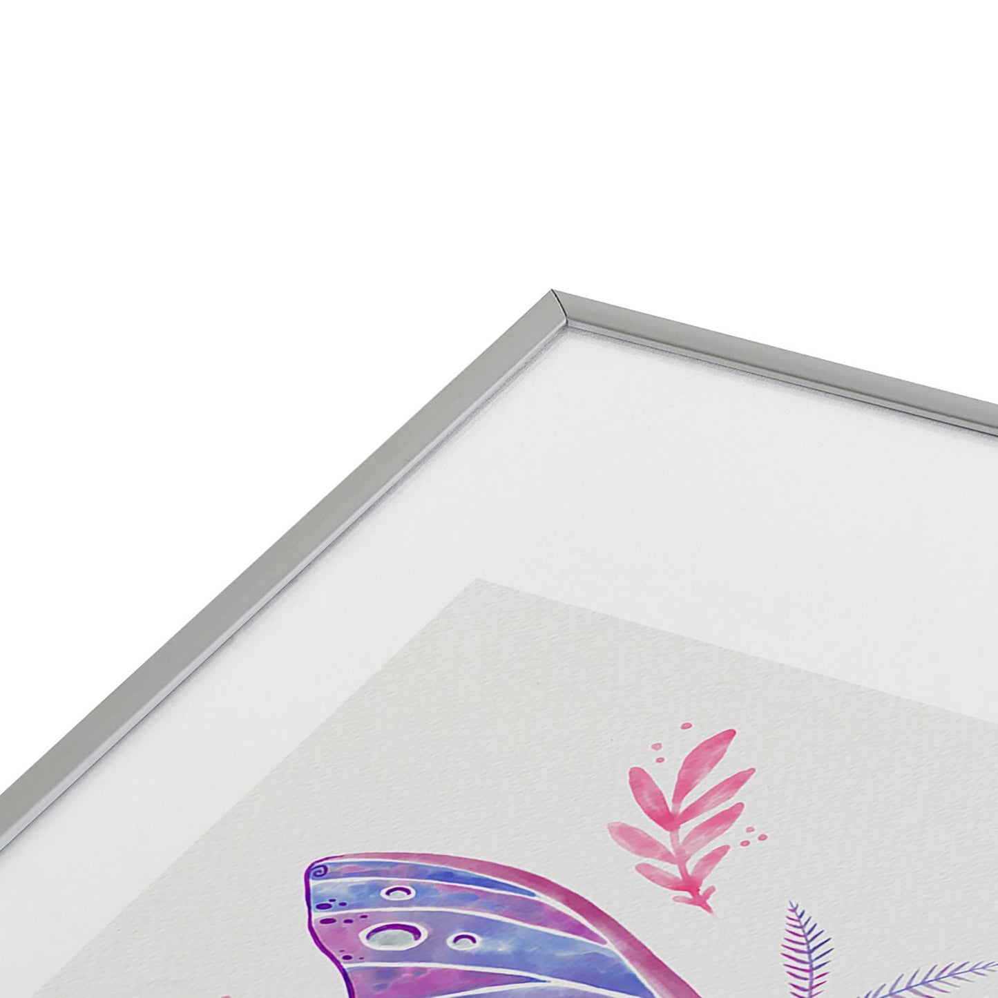 Avenie Luna Moth Blue Violet Metal Framed Art Print