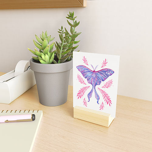 Avenie Luna Moth Blue Violet Mini Art Print