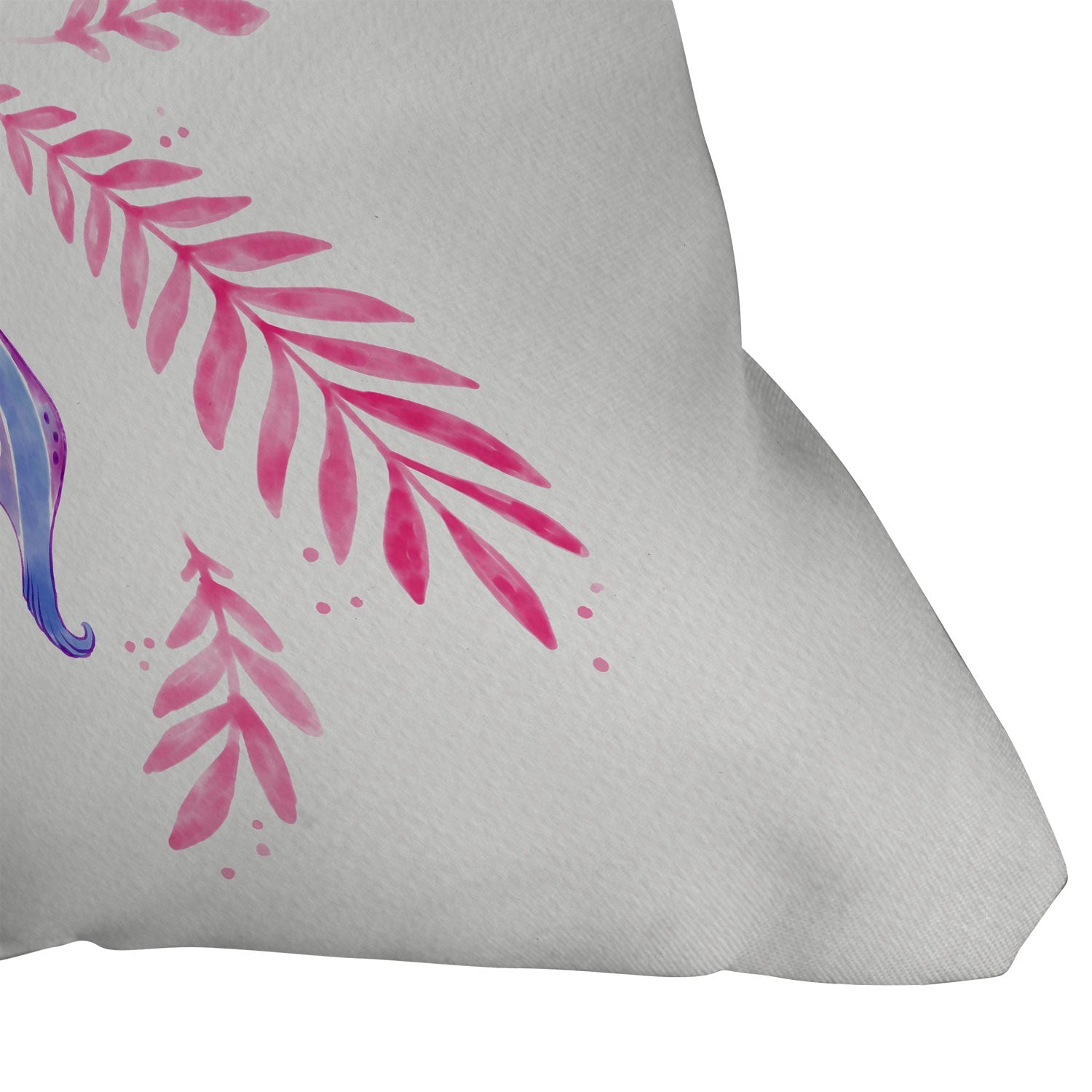 Avenie Luna Moth Blue Violet Outdoor Throw Pillow