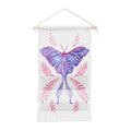 Avenie Luna Moth Blue Violet Wall Hanging Portrait