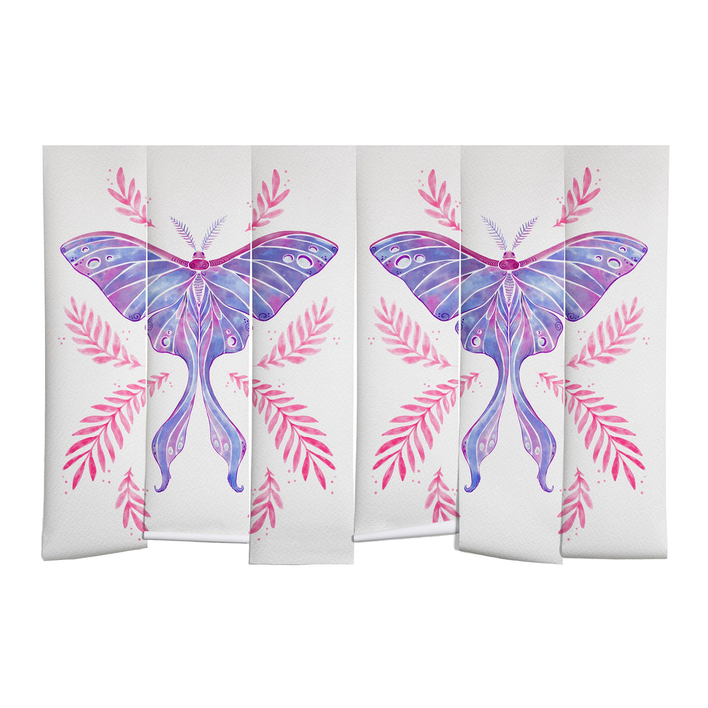 Avenie Luna Moth Blue Violet Wall Mural