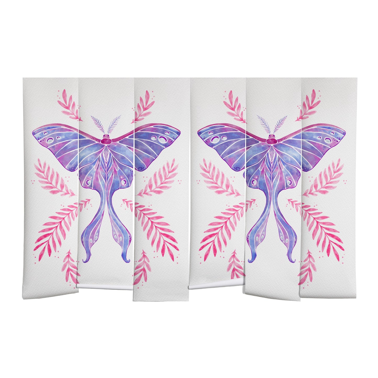 Avenie Luna Moth Blue Violet Wall Mural