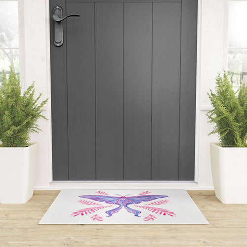 Avenie Luna Moth Blue Violet Welcome Mat