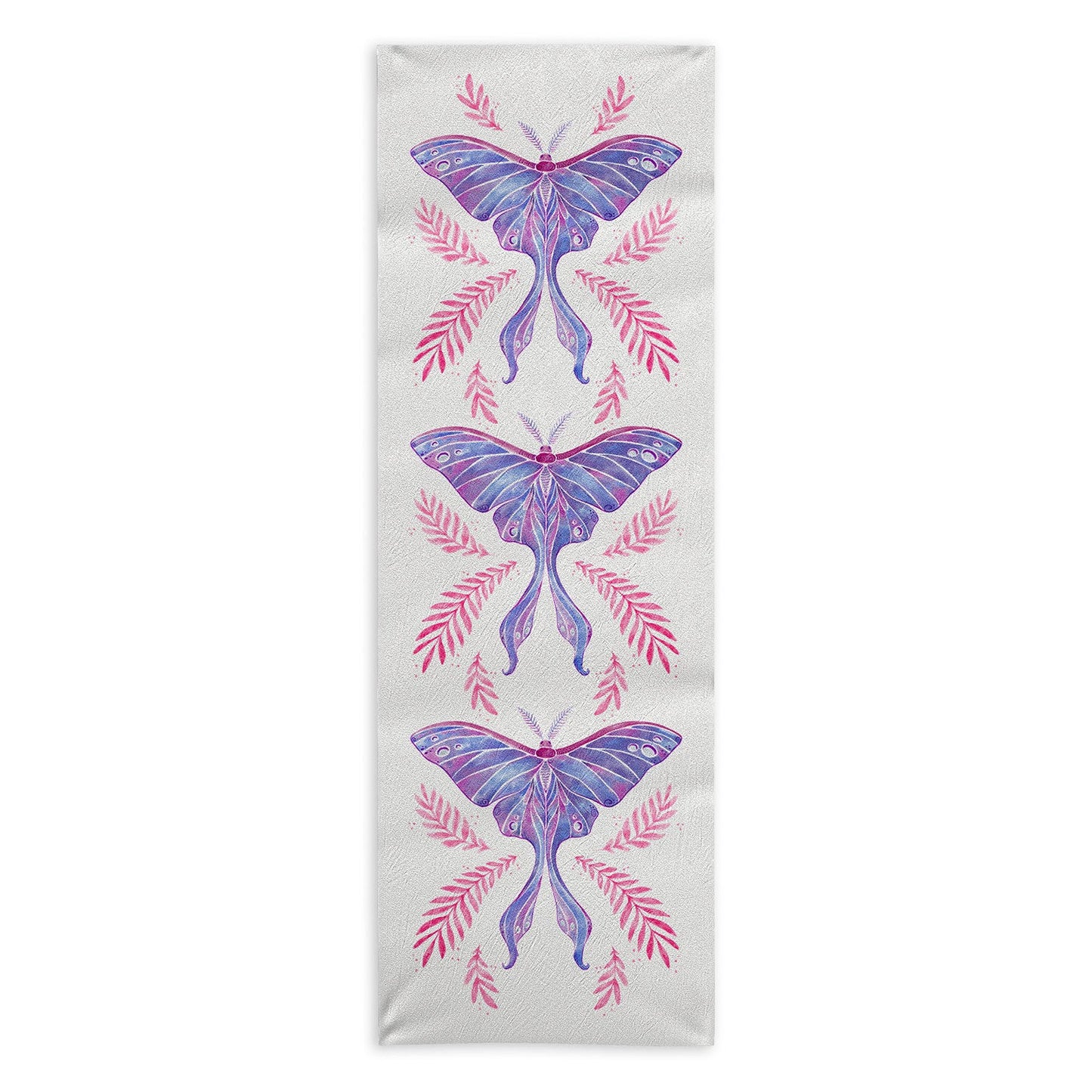 Avenie Luna Moth Blue Violet Yoga Towel