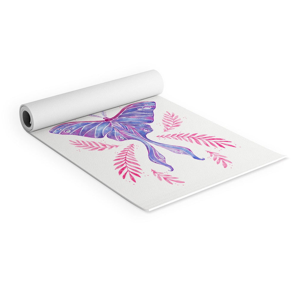 Avenie Luna Moth Blue Violet Yoga Mat