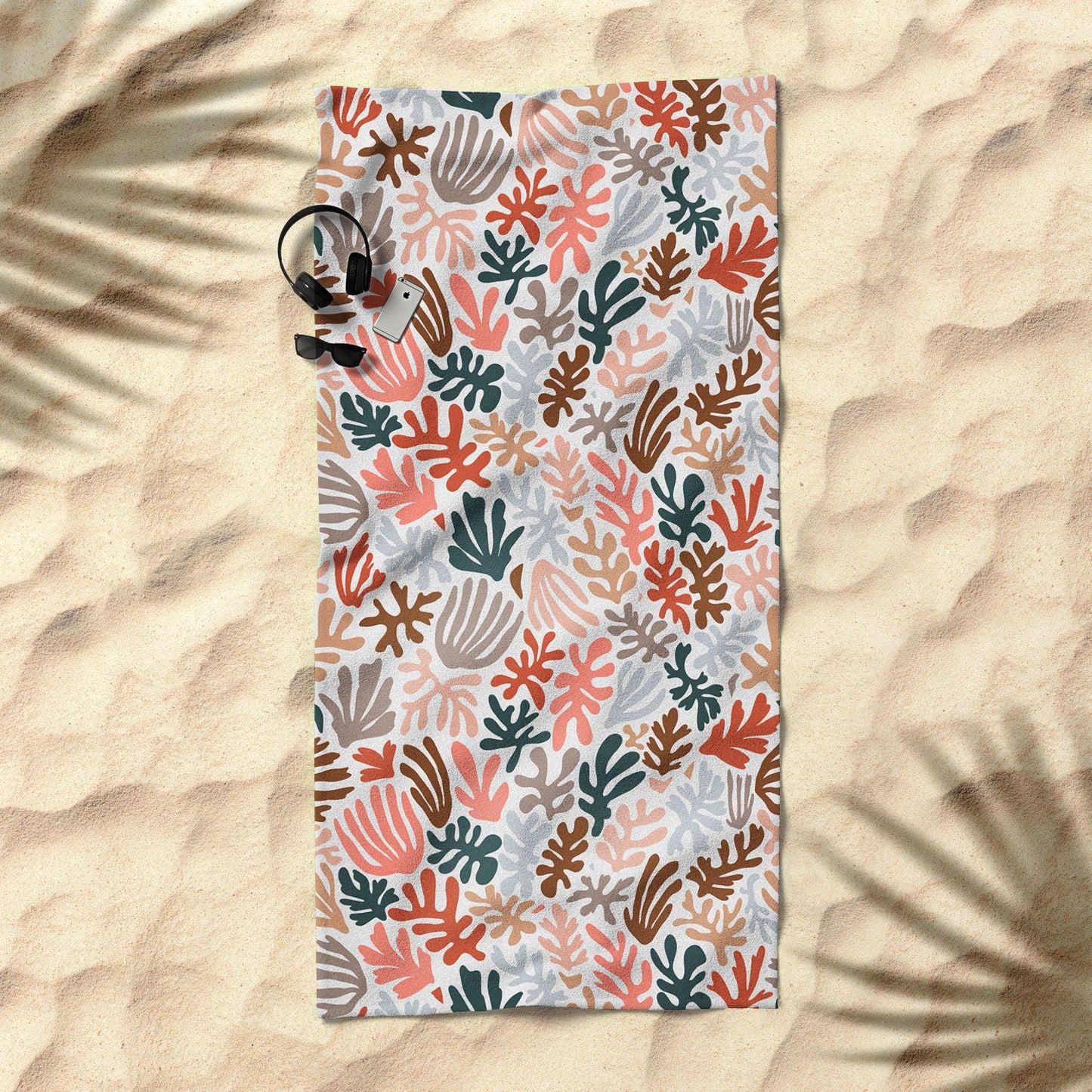 Avenie Matisse Inspired Shapes Beach Towel