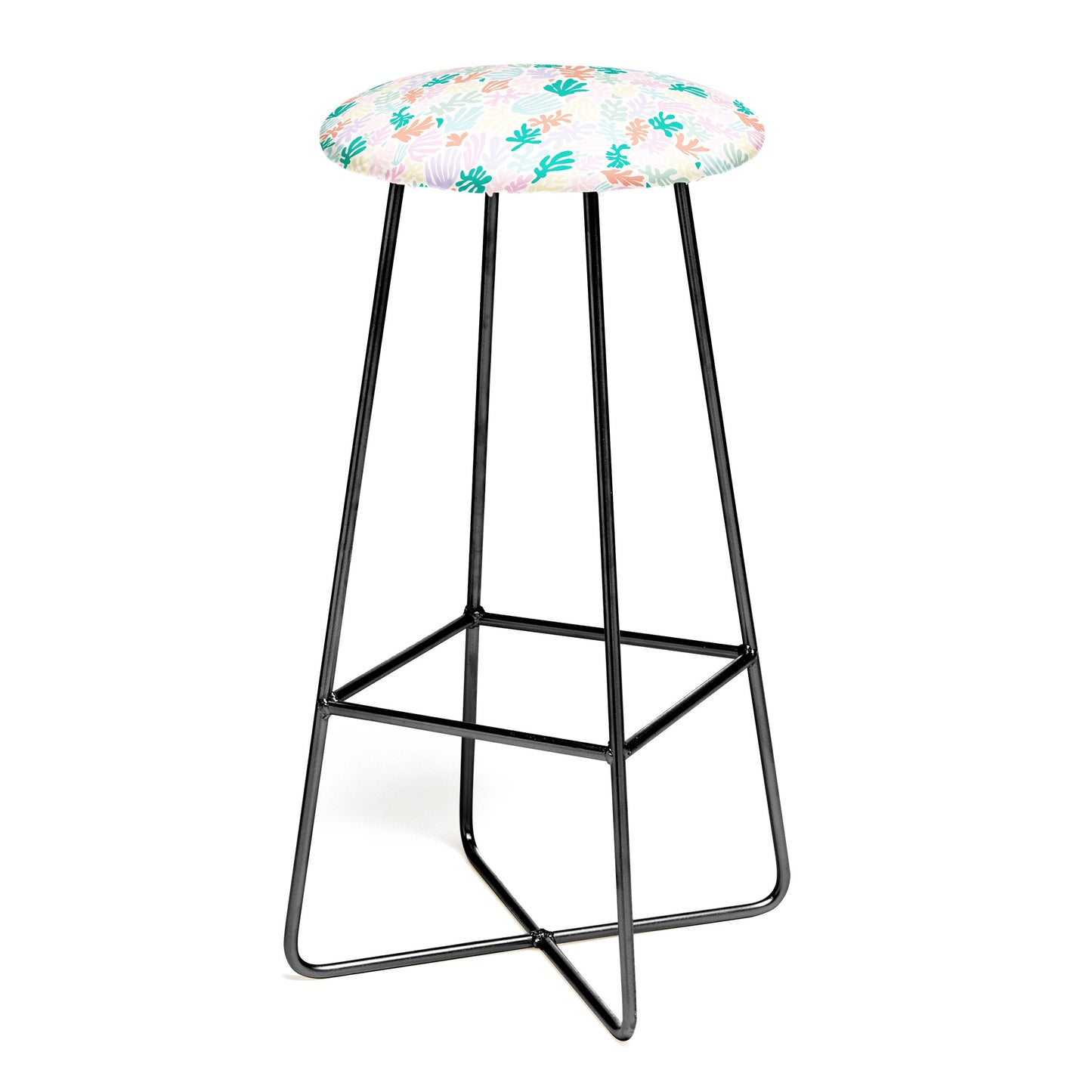 Avenie Matisse Inspired Shapes Pastel Bar Stool