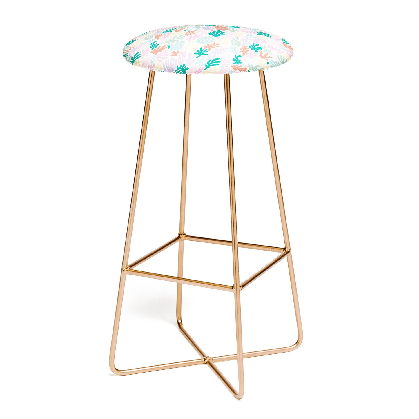 Avenie Matisse Inspired Shapes Pastel Bar Stool