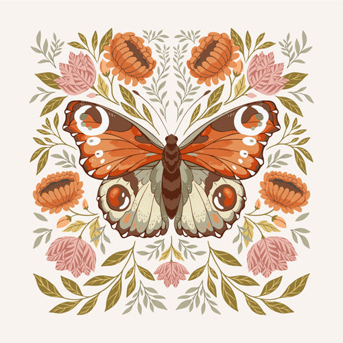 Avenie Morris Inspired Butterfly Shower Curtain