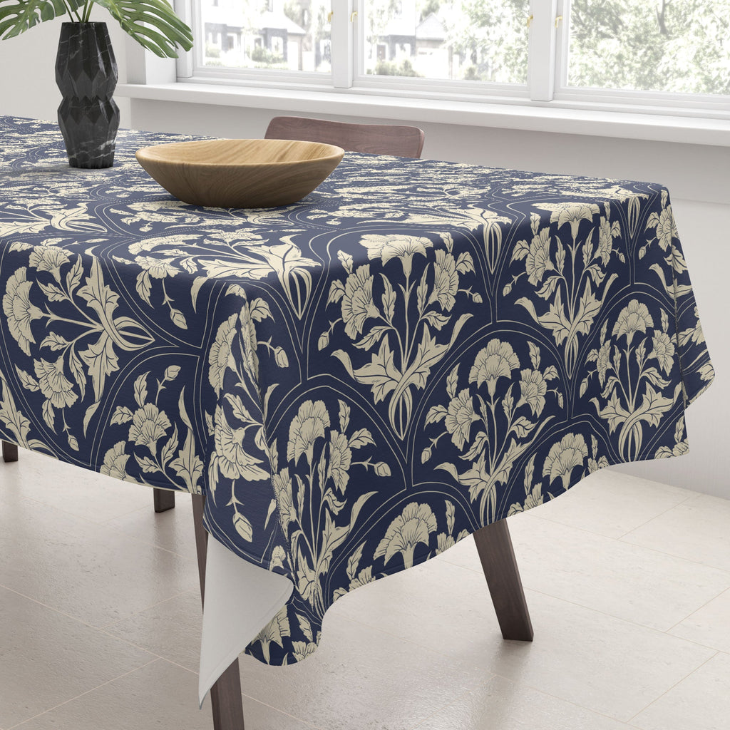Avenie Victorian Botanical Cornflower Tablecloth