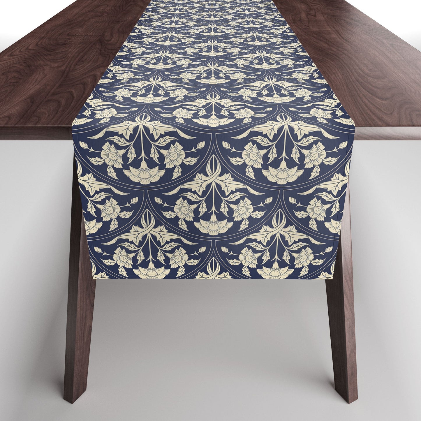 Avenie Victorian Botanical Cornflower Table Runner