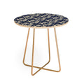 Avenie Victorian Botanical Cornflower Round Side Table
