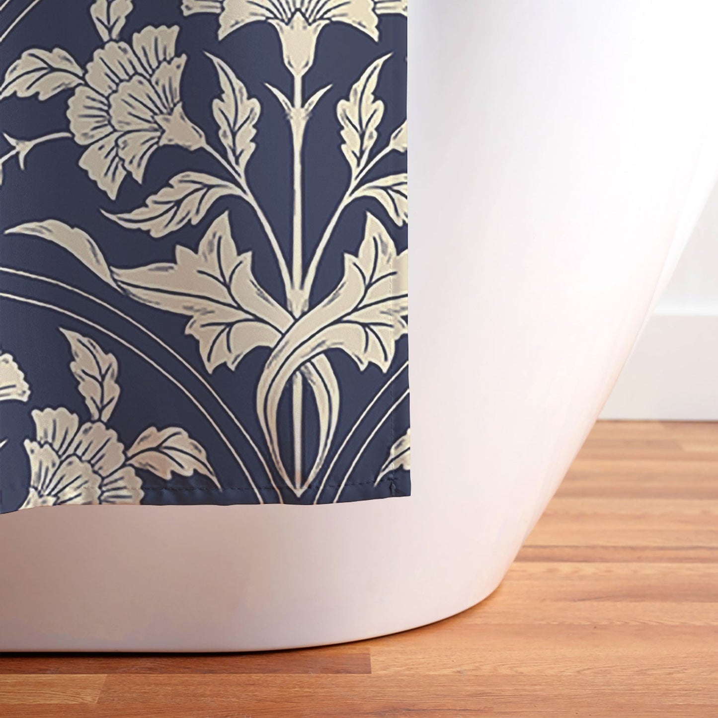 Avenie Victorian Botanical Cornflower Shower Curtain