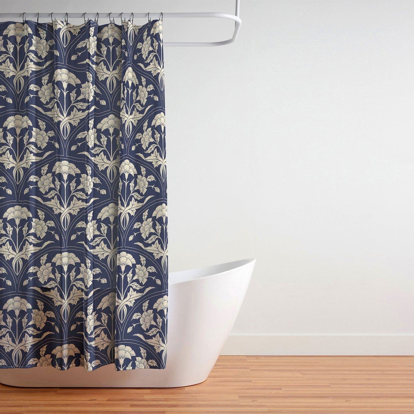 Avenie Victorian Botanical Cornflower Shower Curtain