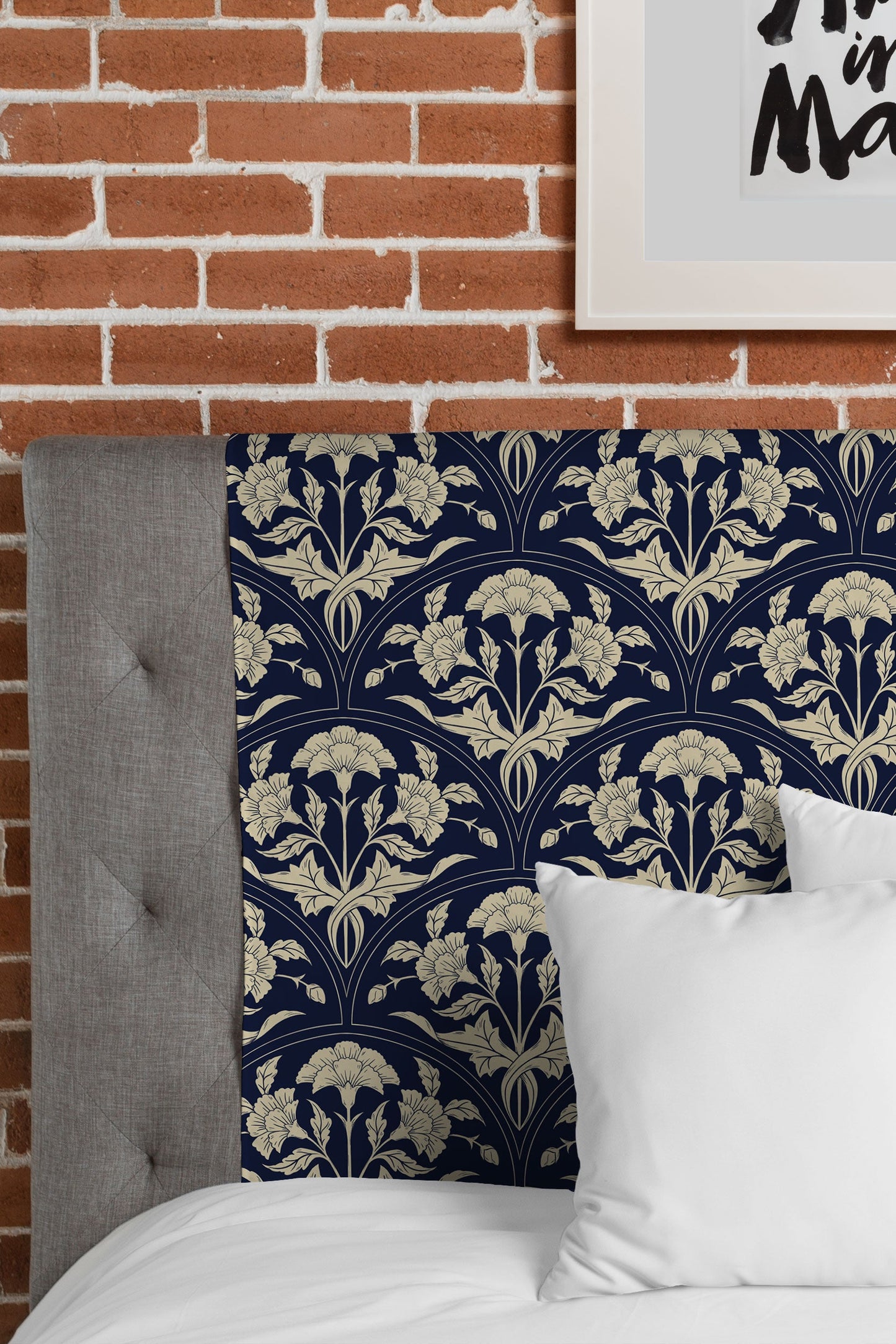 Avenie Victorian Botanical Cornflower Tapestry