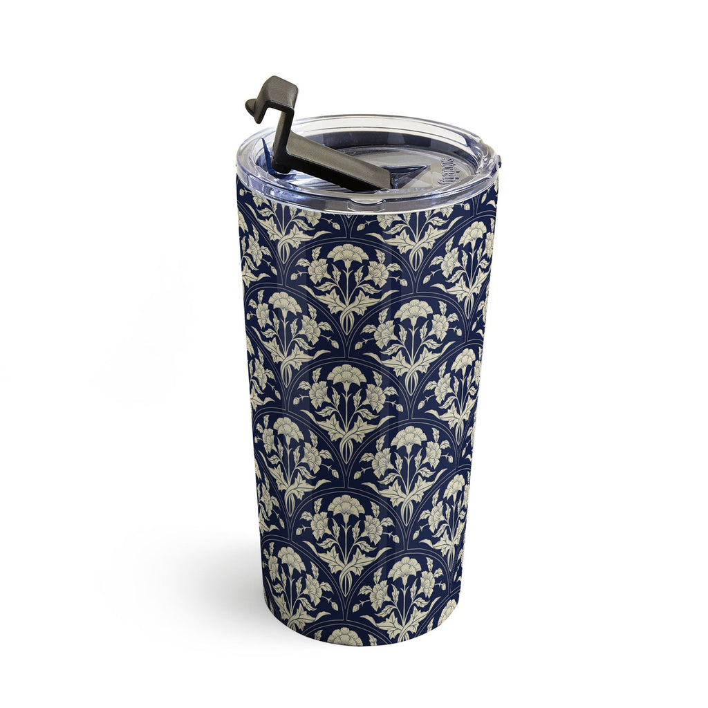 Avenie Victorian Botanical Cornflower Travel Mug