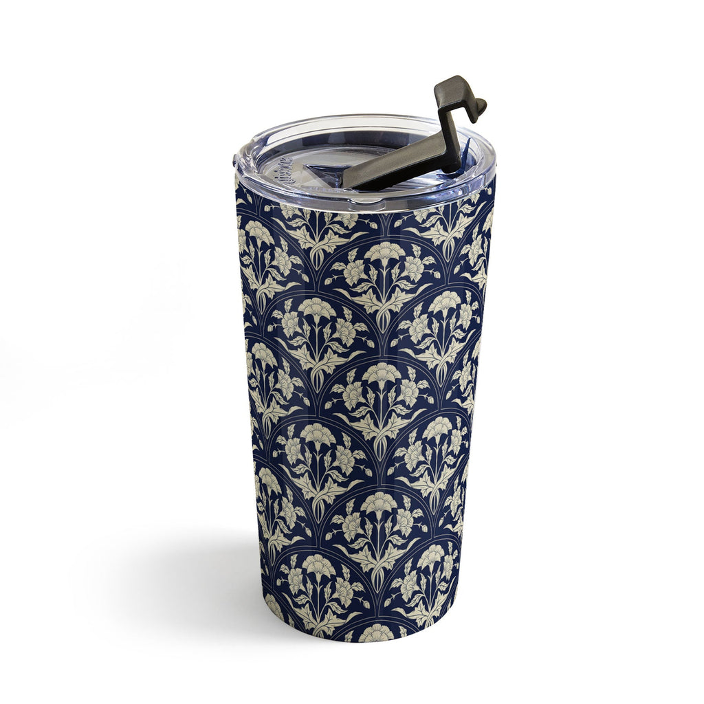 Avenie Victorian Botanical Cornflower Travel Mug