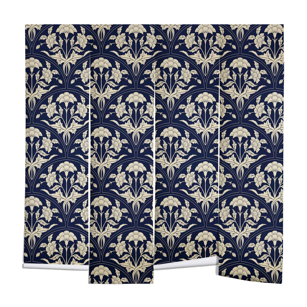 Avenie Victorian Botanical Cornflower Wall Mural