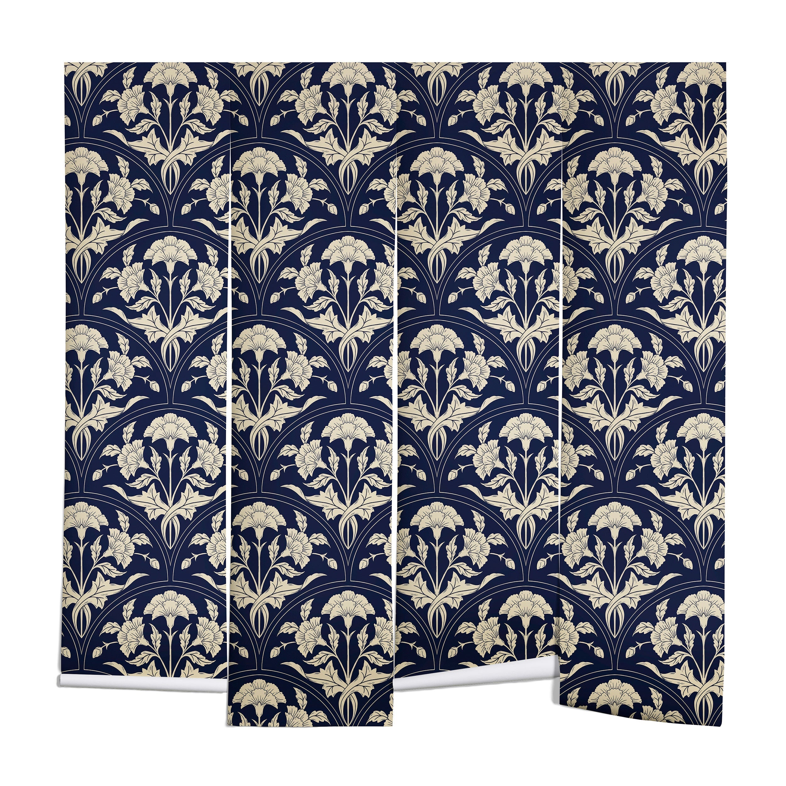 Avenie Victorian Botanical Cornflower Wall Mural