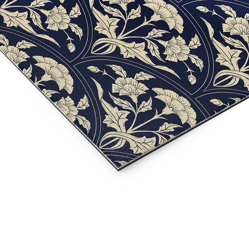 Avenie Victorian Botanical Cornflower Welcome Mat