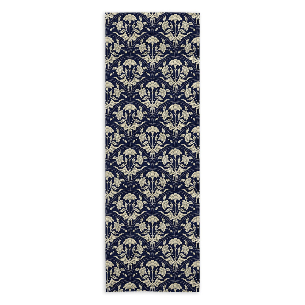 Avenie Victorian Botanical Cornflower Yoga Towel