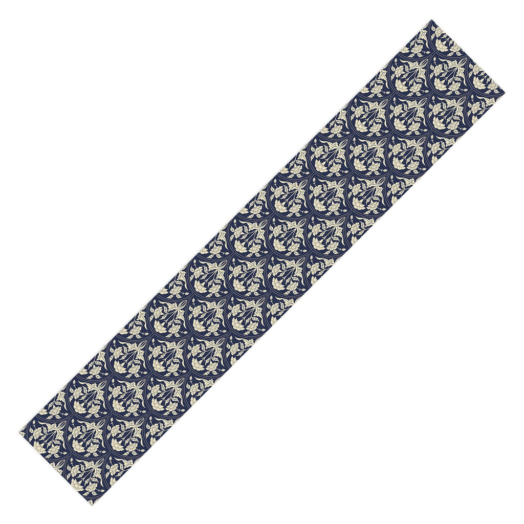 Avenie Victorian Botanical Cornflower Table Runner