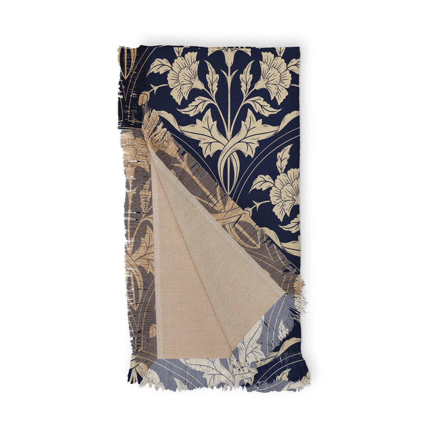 Avenie Victorian Botanical Cornflower Throw Blanket