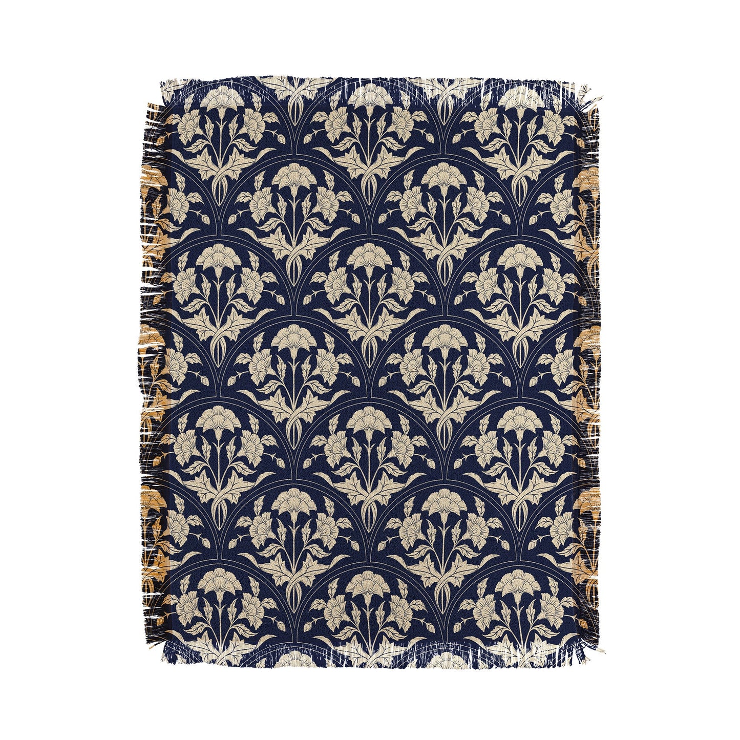 Avenie Victorian Botanical Cornflower Throw Blanket
