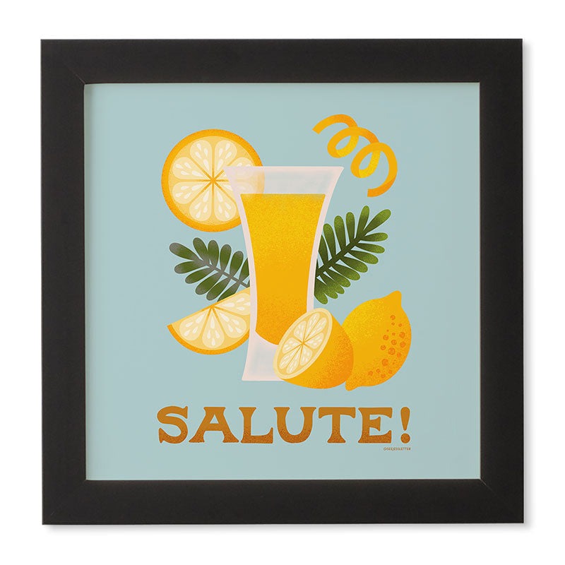 Jessica Molina Limoncello Cocktail Framed Wall Art