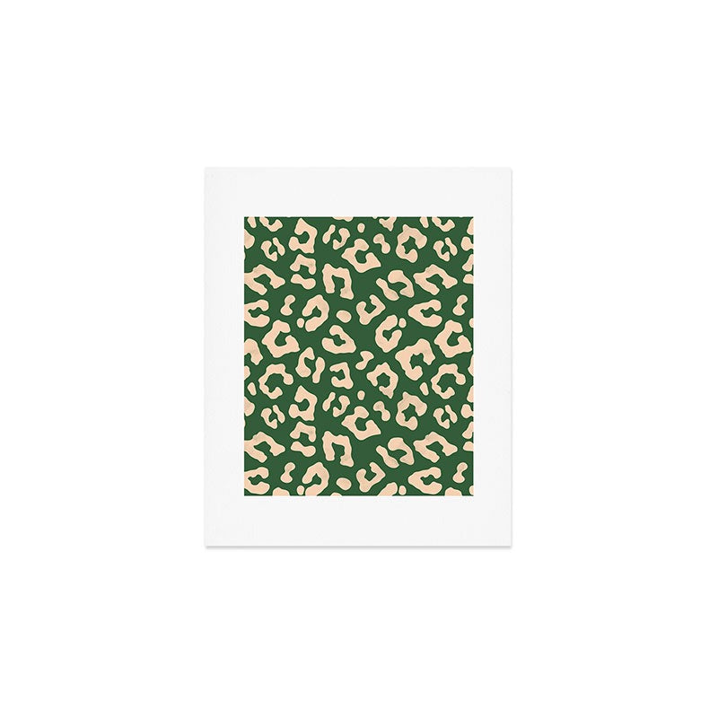 Avenie BR Cheetah Print In Green Art Print
