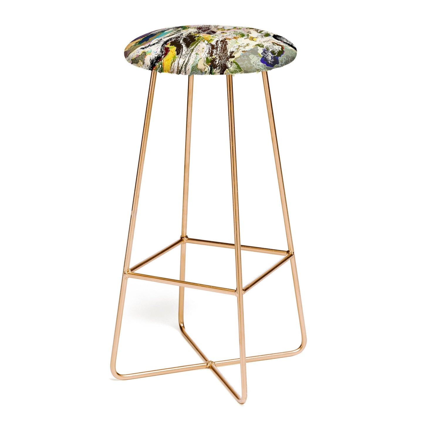 83 Oranges Echoes Beneath the Surface Bar Stool