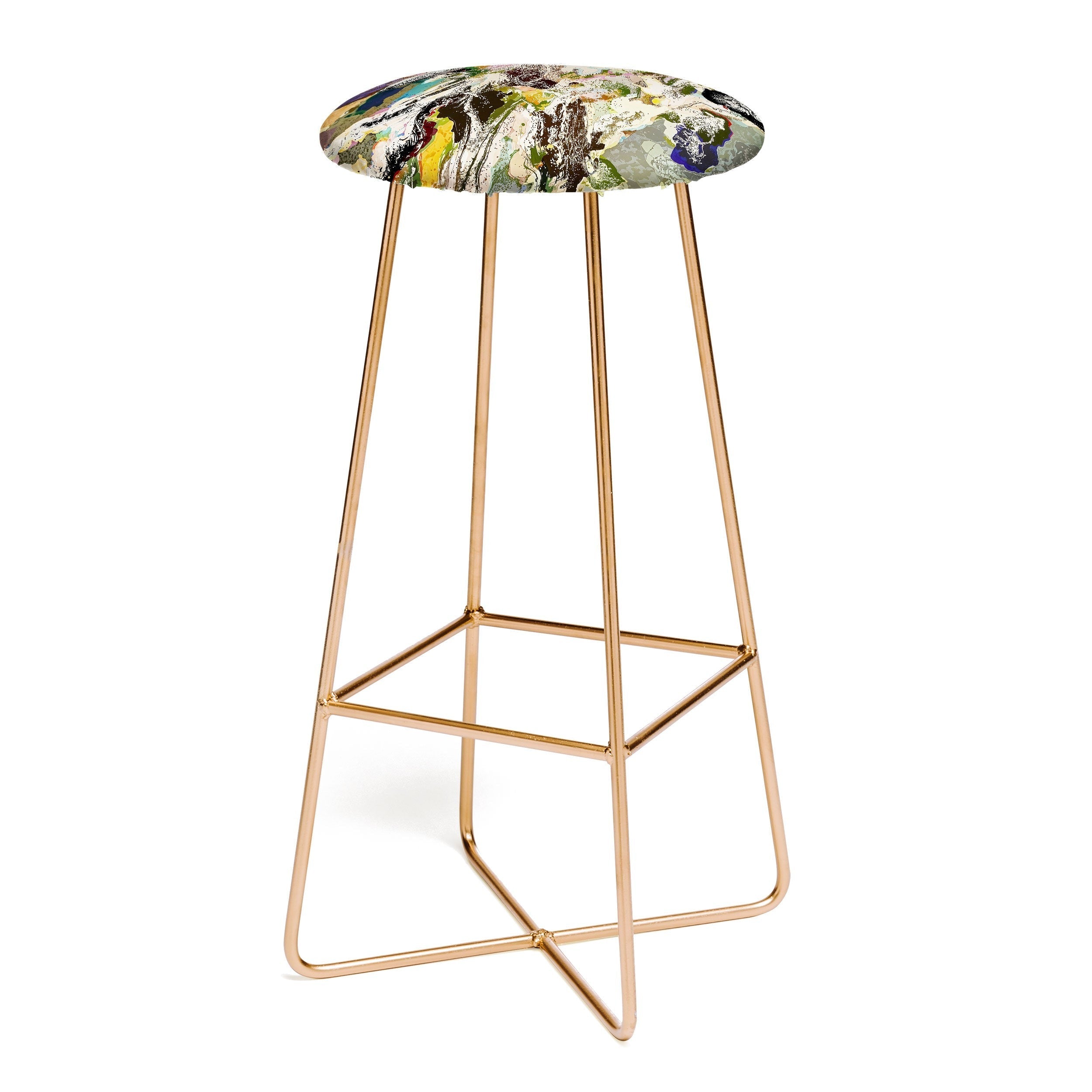 83 Oranges Echoes Beneath the Surface Bar Stool