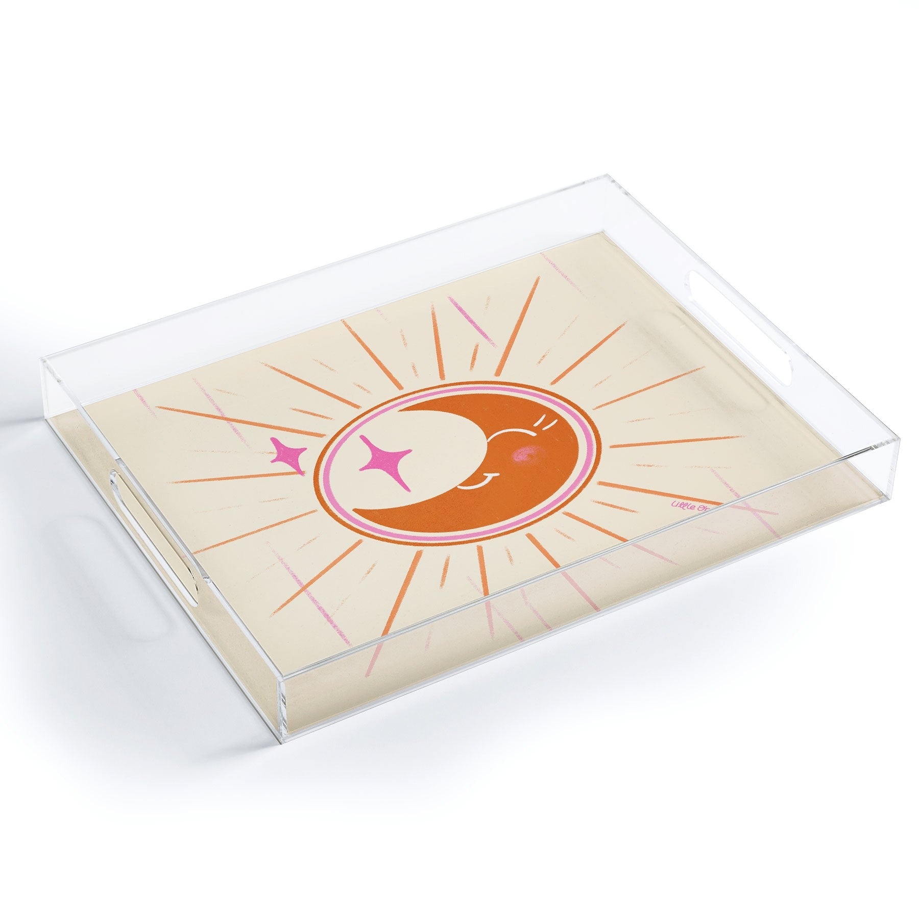 Little Om Celestial Moon cream Acrylic Tray