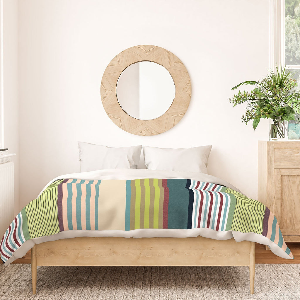 Marta Barragan Camarasa Colorful Stripe Delight Duvet Cover