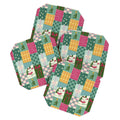LouBruzzoni Cozy Christmas Patchwork Coaster Set
