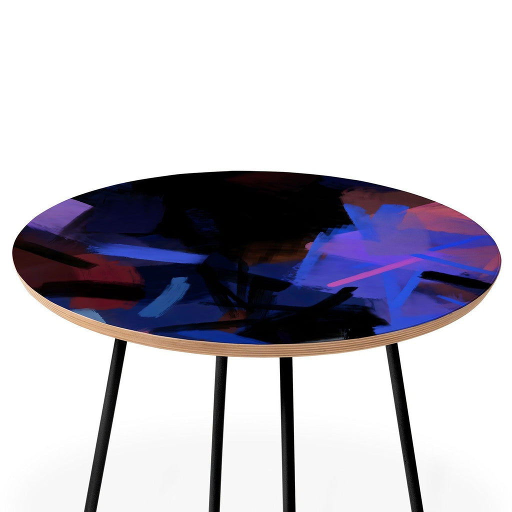83 Oranges Midnight Sparks Round Side Table