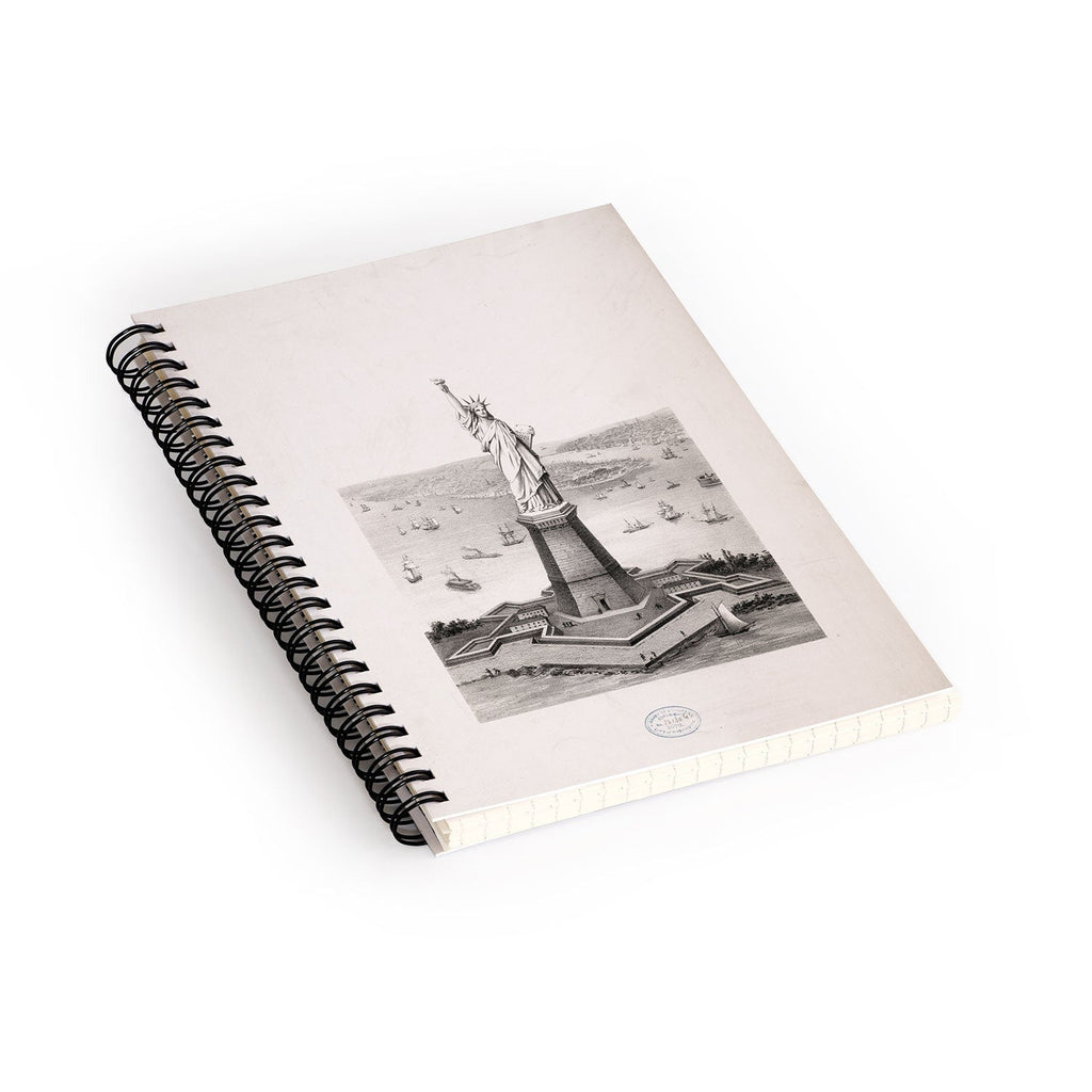DENY Designs Vintage Lady Liberty Spiral Notebook