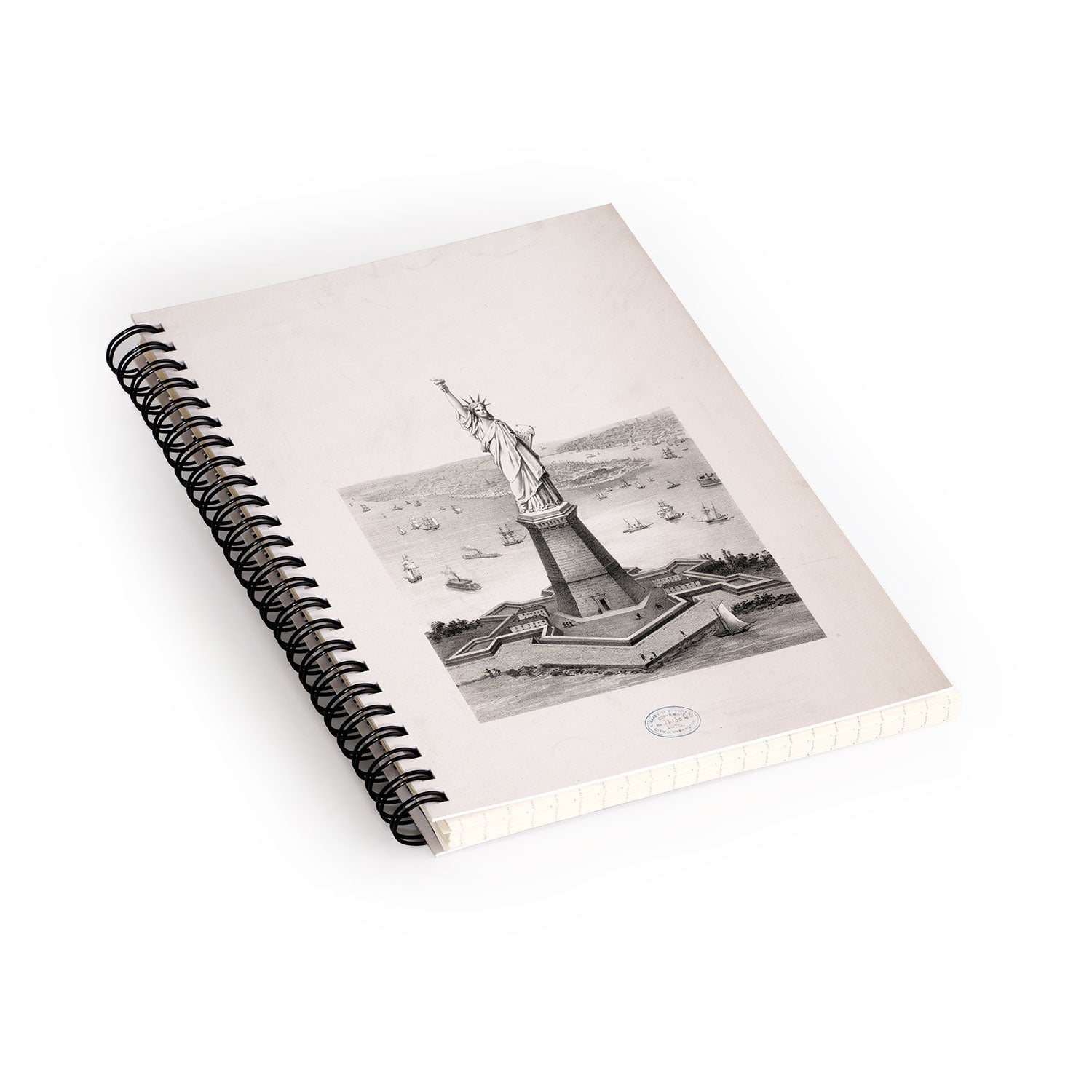 DENY Designs Vintage Lady Liberty Spiral Notebook